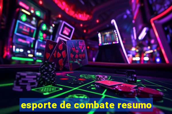 esporte de combate resumo